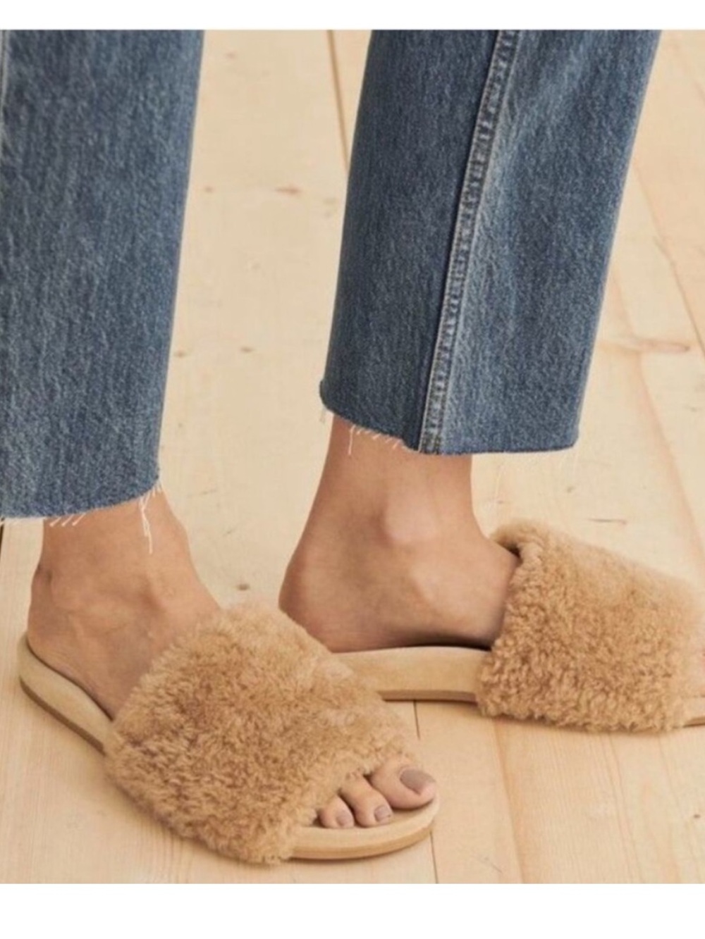 Jenni Kayne Shearling Slide Sandals